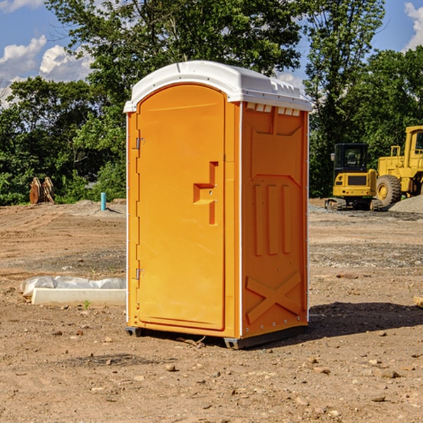 how often are the portable restrooms cleaned and serviced during a rental period in Hooper Colorado